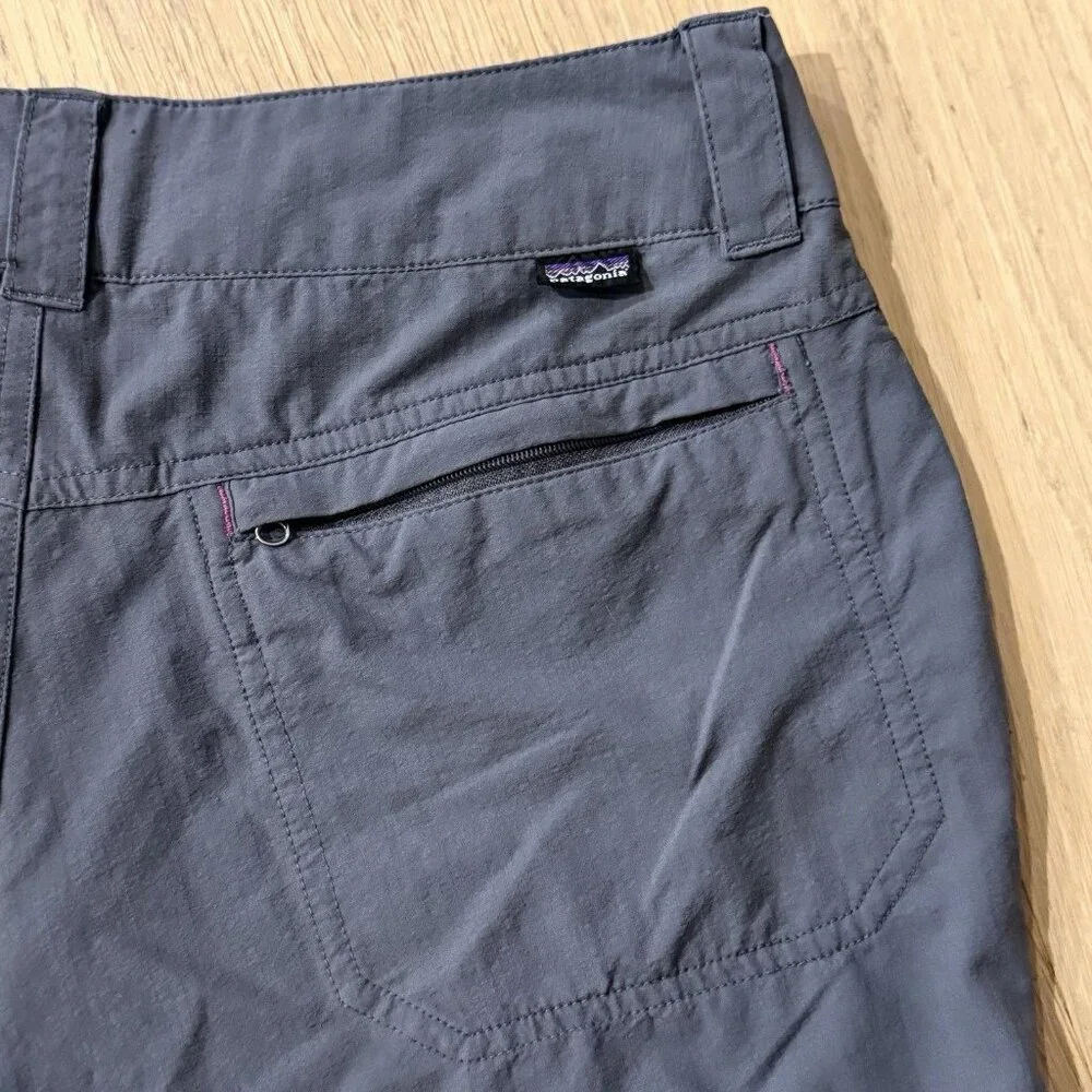 Patagonia Women’s Borderless Shorts Size 4 Gray Hiking Lightweight Outdoors